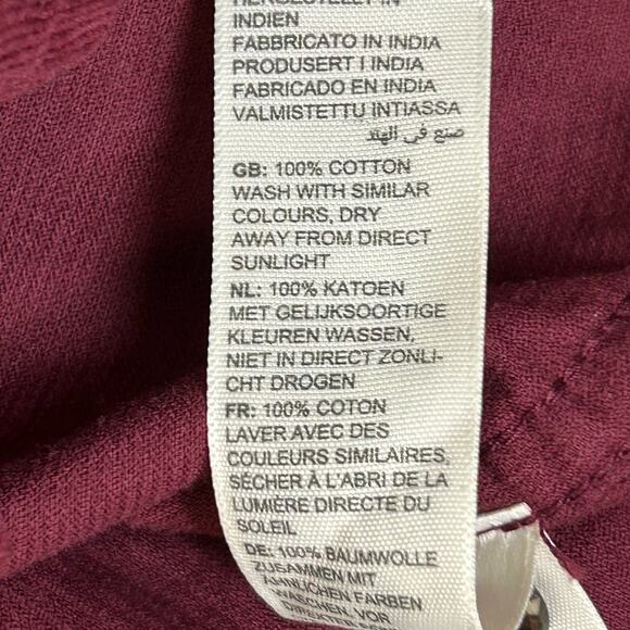 FatFace Red Maroon Needlecord Corduroy Smock Shirt Dress Pockets Fall Size 10 R - Picture 7 of 7